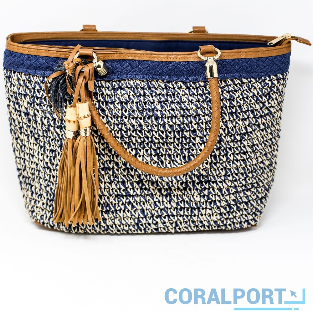 Giani Bernini Braided Woven Extra-Large Tote - Picture 3 of 4